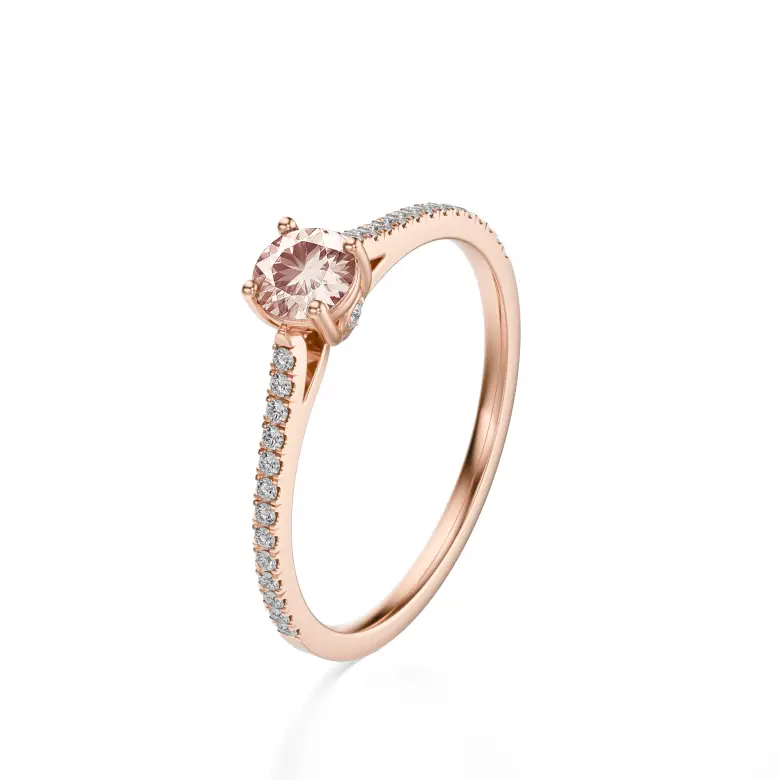 Pierścionek z różowego złota z morganitem AJPZ_093 Pierścionek z różowego złota z morganitem AJPZ_093